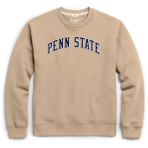 beige belle long sleeve crew sweatshirt with arched Penn State